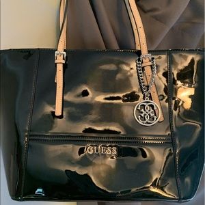 “Guess” Paton Leather  Black Purse